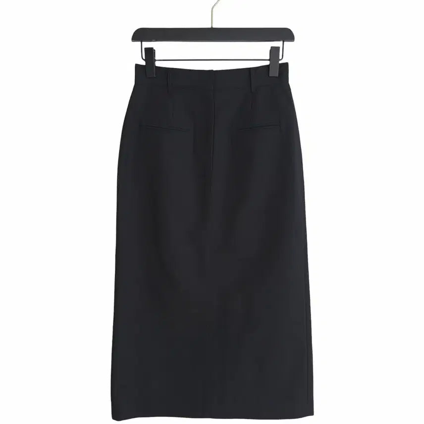 [BUNJANG] Minimalist Black Long Skirt / 교신안함)블랙 미니멀 롱 스커트-고퀄