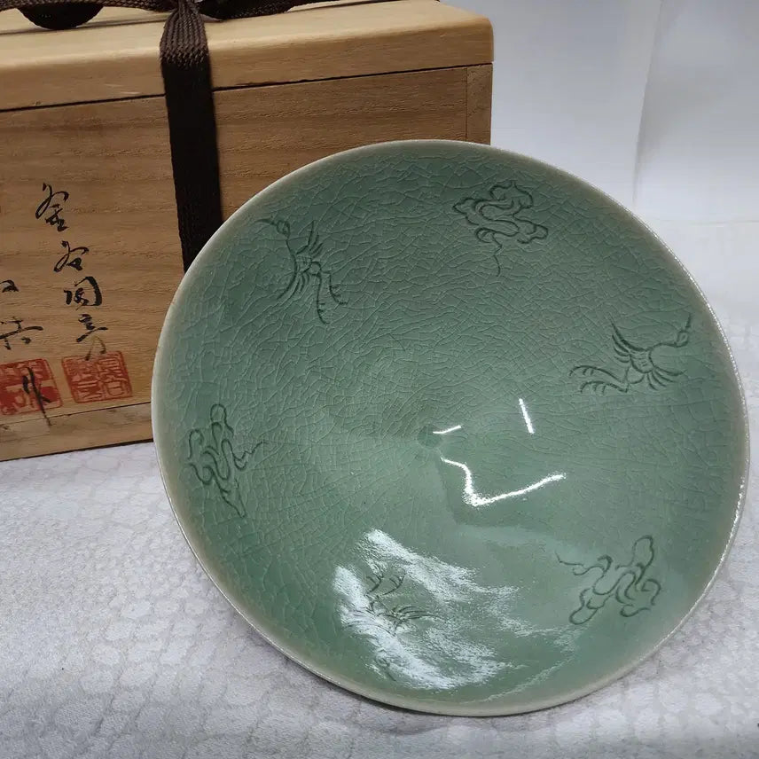 [BUNJANG] Songnam Shin Sang-ho Celadon Tea Bowl / 송남 신상호 청자 다완