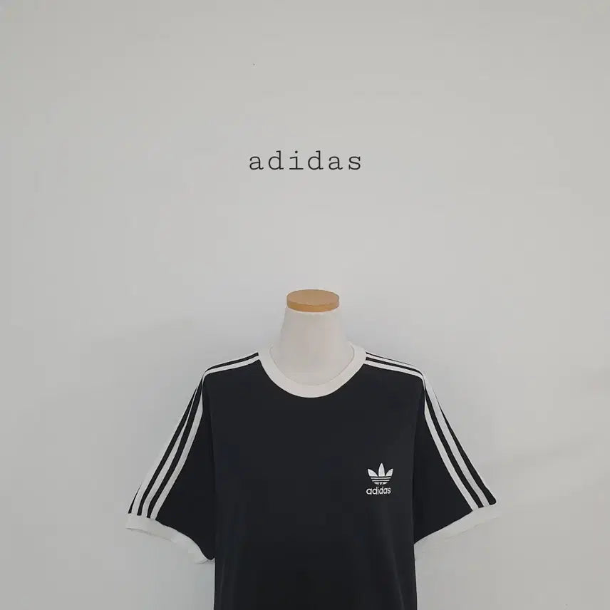 [BUNJANG] Adidas Three Stripes Ringer T-Shirt Black XL / No.26081408 아디다스 삼선 링거 반팔티 검정색 삼선