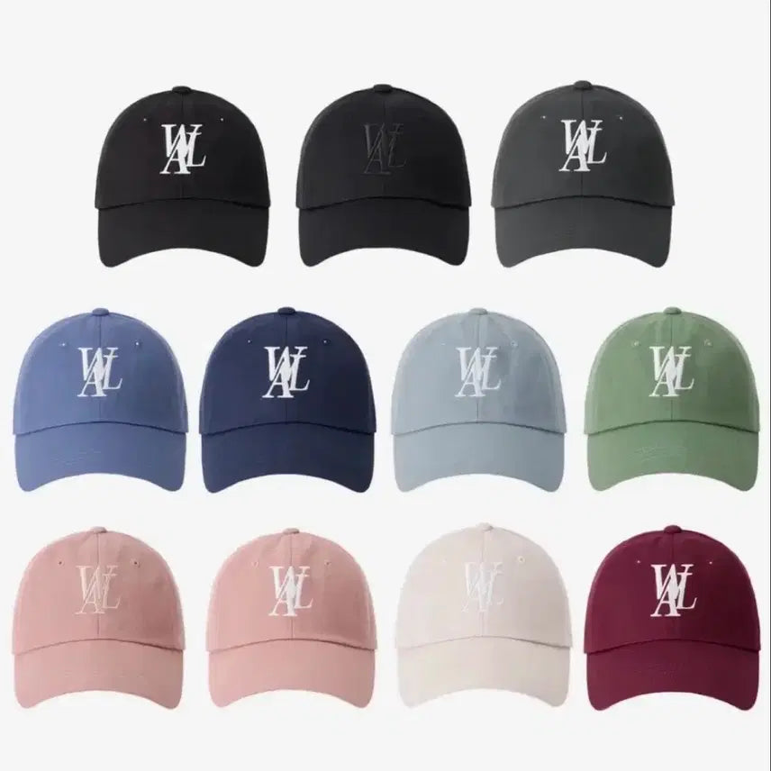 [BUNJANG] Wooalong Signature Logo Black Ball Cap / 우알롱 시그니처 로고 블랙 볼캡 모자