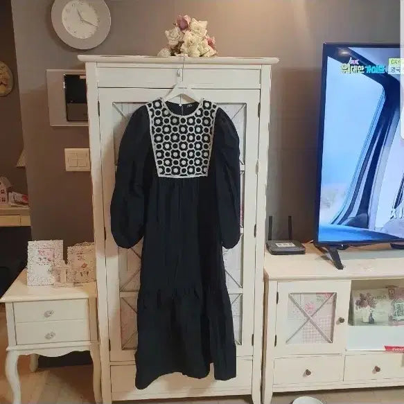 [BUNJANG] Zara Long Dress Black White Pattern Size 55 / 자라 롱원피스/55