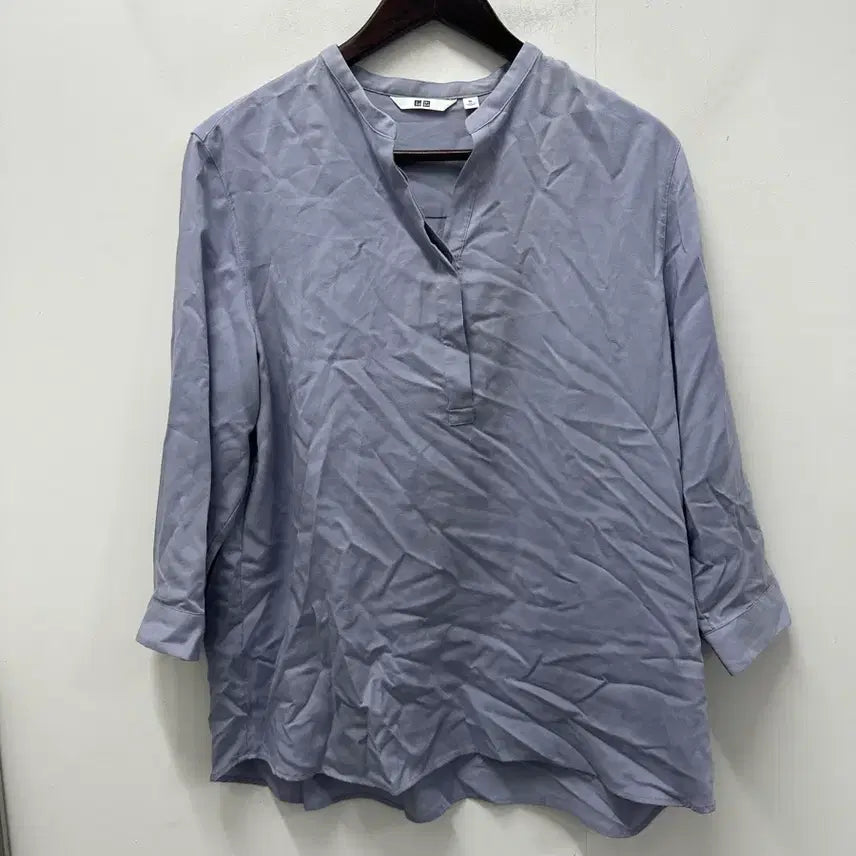 [BUNJANG] Uniqlo Henry Neck Shirt Lavender Size 105 / [만원빈티지 최저가]유니클로 헨리넥 셔츠 라벤더 105