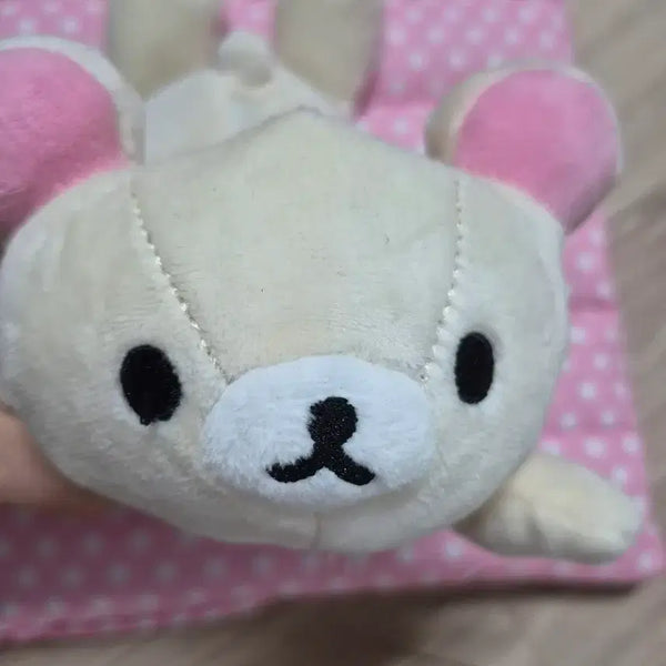 [BUNJANG] Korilakkuma Pink Polka Dot Pencil Case Pouch / 코리락쿠마 핑크 땡땡이 필통 파우치
