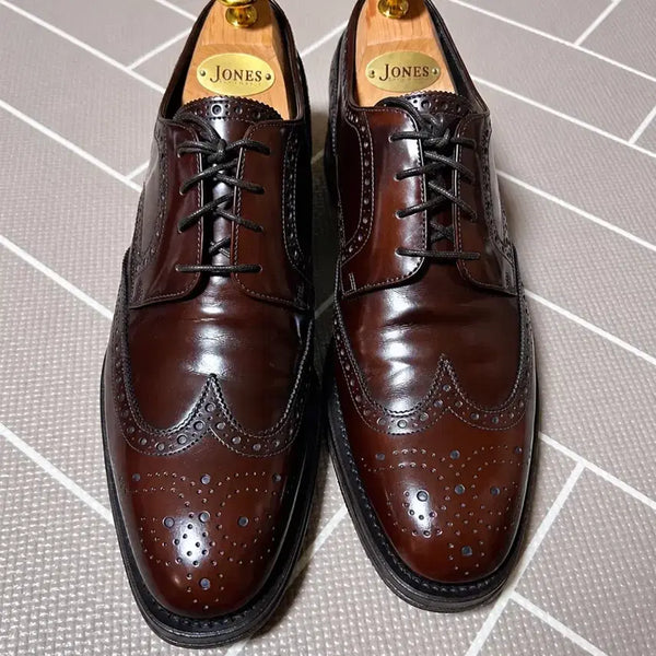 [BUNJANG] Prada Full Brogue Wingtip Derby Shoes Brown Size 7 (260) / 프라다 PRADA 풀브로그 브라운 윙팁 더비 구두 7(260)