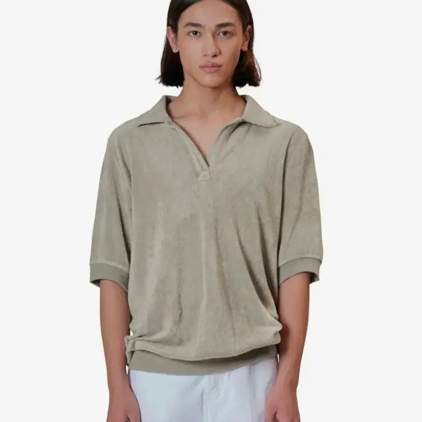 [BUNJANG] Brown Yak Terry Polo Shirt Dark Beige / 브라운야드 테리 폴로셔츠 3 다크베이지