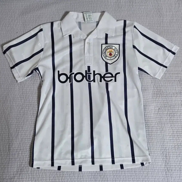 [BUNJANG] Oasis Liam Noel Manchester City 1994 Retro Uniform (Size: UK S - KR M) / 오아시스 리암 노엘 맨시티 1994 brother 레트로 유니폼 90000원에 판매합니다. (사이즈: UK S - KR M)