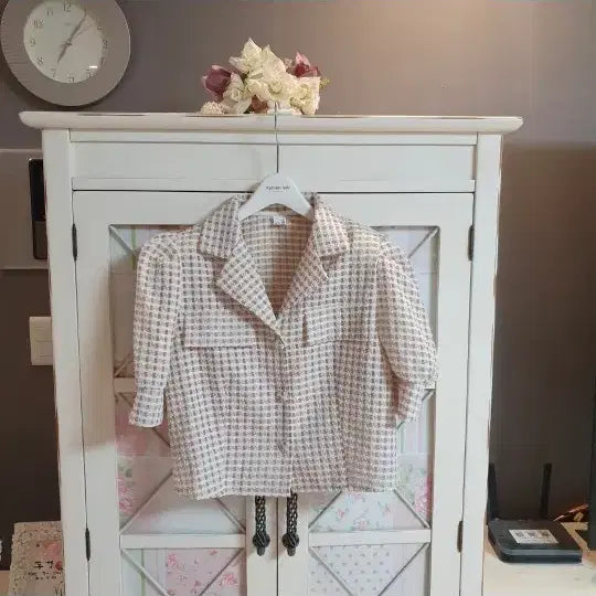 [BUNJANG] Check Pattern Blouse Size 55 / 체크 블라우스/55