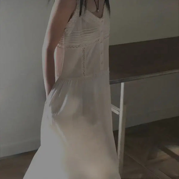 [BUNJANG] WE ARE Lace Long Dress - Ivory / 교신안함)we are 레이스 롱 원피스-아이보리