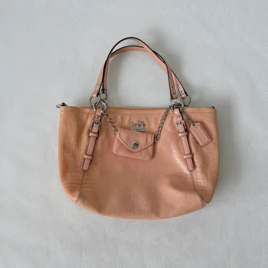 [BUNJANG] COACH Leather Tote Bag (Crossbody Convertible) / 코치(COACH) 레더 토트백(크로스 가능)
