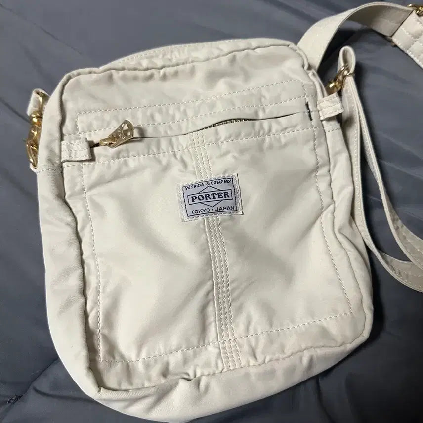 [BUNJANG] Yoshida Porter Mile Shoulder Bag White / 요시다 포터 미니 크로스백 화이트(PORTER/MILE SHOULDER BAG)