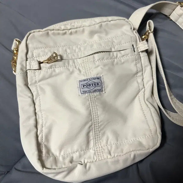 [BUNJANG] Yoshida Porter Mile Shoulder Bag White / 요시다 포터 미니 크로스백 화이트(PORTER/MILE SHOULDER BAG)