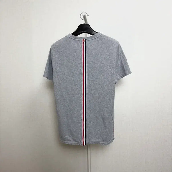 [BUNJANG] Thom Browne Back Tricolor Stripe Short Sleeve T-Shirt Grey Size 4 / [4] 톰브라운 백삼선 반팔 그레이