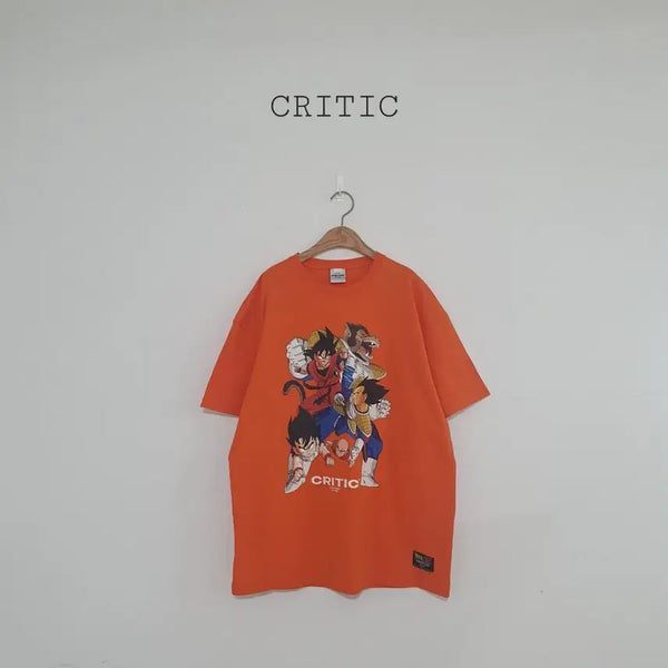 [BUNJANG] Critic Dragon Ball Collaboration Short-Sleeve T-Shirt Orange XL / No.26081411 크리틱 드래곤볼 콜라보 반팔 티셔츠 오렌지