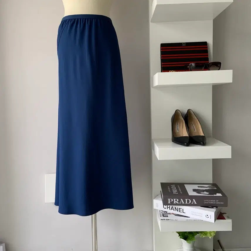 [BUNJANG] ORR Long Banding Skirt Deep Blue / [26] 오르 ORR 롱 밴딩 스커트