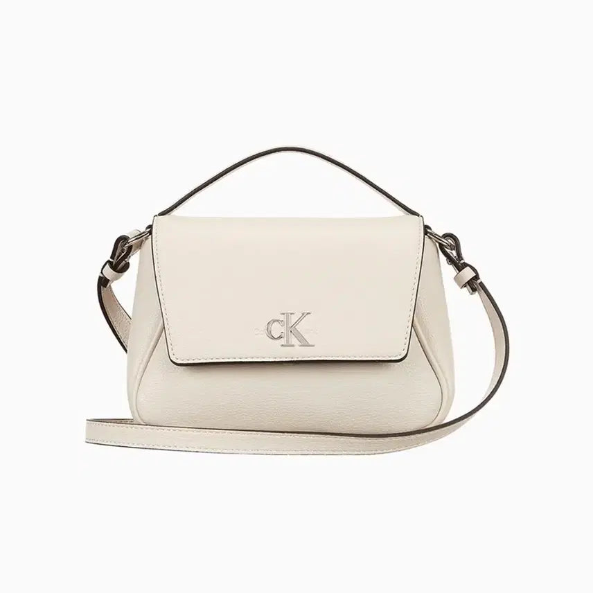 [BUNJANG] Calvin Klein Jeans CKJ Monogram Flap Crossbody Bag Ivory / 캘빈클라인 Calvin Klein Jeans CKJ 모노그램 플랩 크로스백 아이보리
