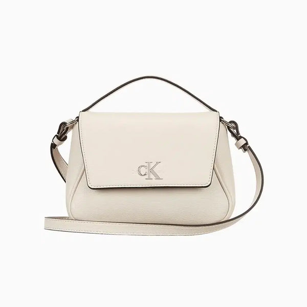 [BUNJANG] Calvin Klein Jeans CKJ Monogram Flap Crossbody Bag Ivory / 캘빈클라인 Calvin Klein Jeans CKJ 모노그램 플랩 크로스백 아이보리