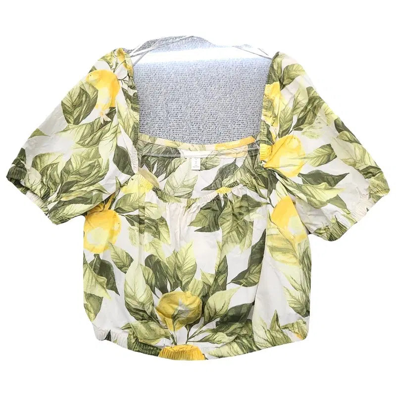 [BUNJANG] H&M Pattern Short Sleeve Blouse M / 에이치엔앰 패턴 반팔 블라우스 M