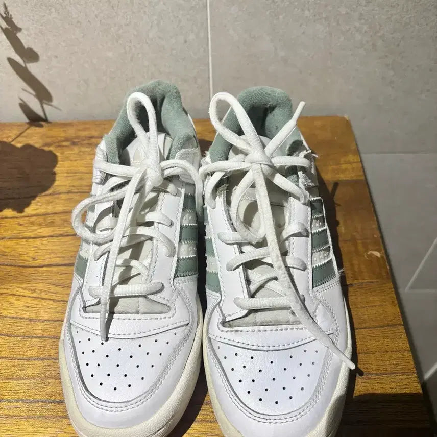 [BUNJANG] Adidas Forum Low Cloud White Silver Green / 아디다스 포럼 로우 클라우드 화이트 실버 그린