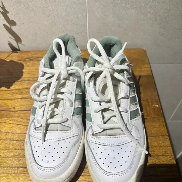 [BUNJANG] Adidas Forum Low Cloud White Silver Green / 아디다스 포럼 로우 클라우드 화이트 실버 그린
