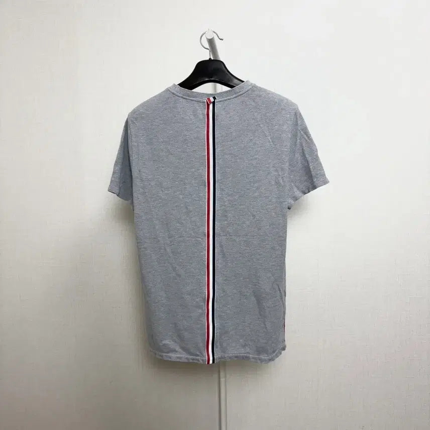 [BUNJANG] Thom Browne Back Tricolor Stripe Short Sleeve T-Shirt Grey Size 4 / [4] 톰브라운 백삼선 반팔 그레이
