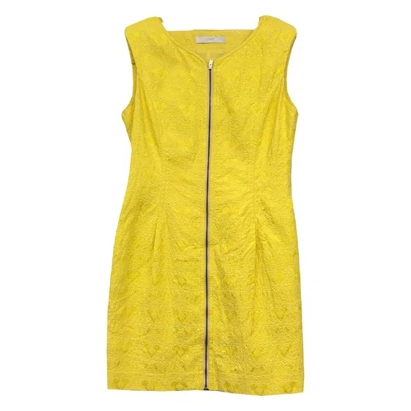 [BUNJANG] Yellow Sleeveless Dress / 리스트 옐로우 민소매 원피스 85-91-160(55)