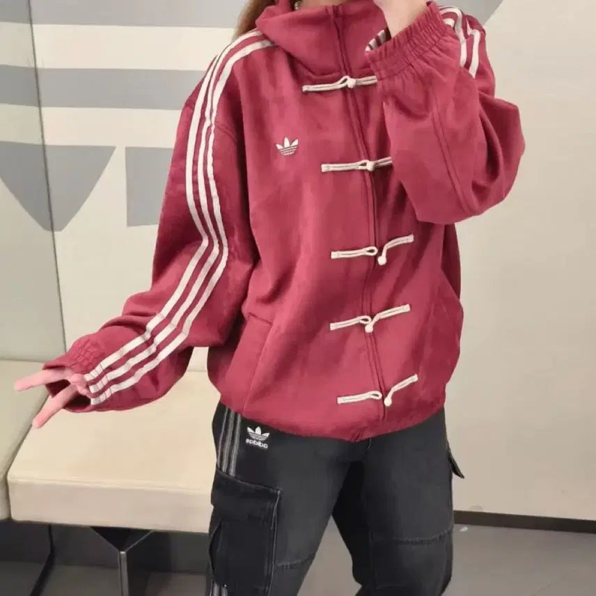 [BUNJANG] Adidas CTT China Soft Track Top Burgundy Jacket KR0294 / 아디다스 CTT 중티다스 차이나 소프트 트랙탑 져지 자켓 버건디 KR0294