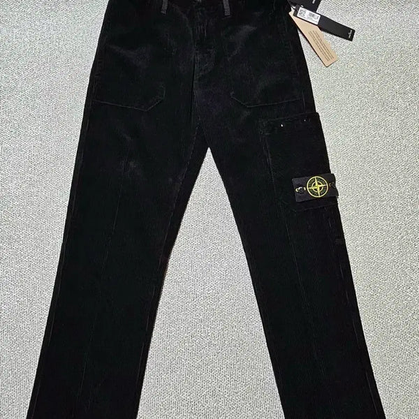 [BUNJANG] Stone Island Black Corduroy Cargo Pants - Size 28 / [28 사이즈] 새싱품급 스톤아일랜드 블랙 코듀로이 와펜카고 팬츠