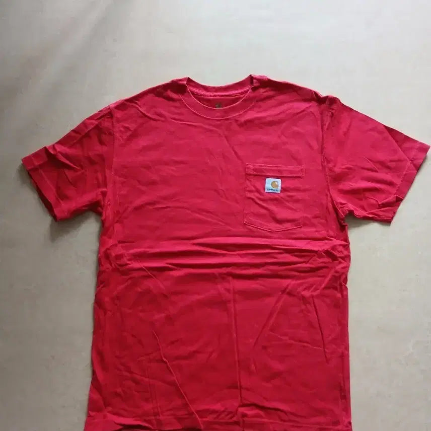 [BUNJANG] Carhartt Short Sleeve Polo Shirt Red / 칼하트 반팔 카라티 빨강
