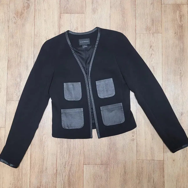 [BUNJANG] Club Monaco Women's Lambskin Pocket Trimmed Jacket / 클럽모나코(Club Monaco) 양가죽포켓 트리밍 자켓 55