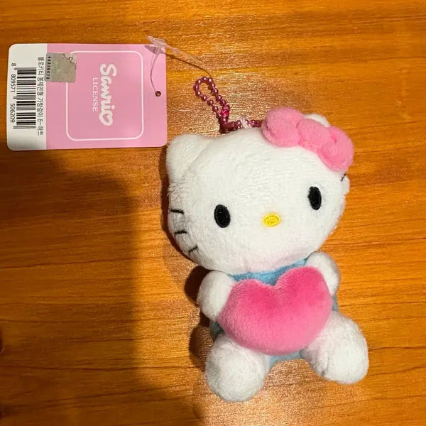 [BUNJANG] Sanrio Hello Kitty Heart Plush Keychain / [새상품] 산리오 헬로키티 하트 인형 키링
