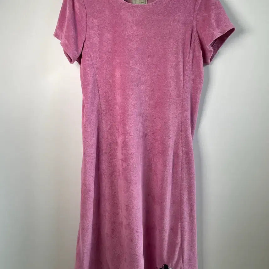 [BUNJANG] Sybilla Spanish Designer Floral Embroidered Terry Dress - Mauve Purple (L, 66-77) / 스페인 디자이너 Sybilla 테리 타월 꽃 자수 모브 퍼플 원피스 (L, 66-77)