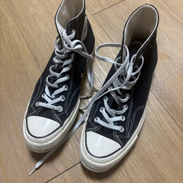 [BUNJANG] Converse Chuck Taylor All Star High Leather Black (250) / 컨버스 척테일러 올스타 하이레더 250