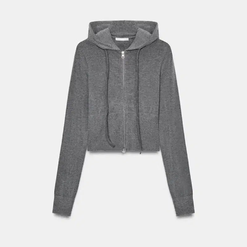 [BUNJANG] Zara Seamless Cropped Sweatshirt Hoodie Zip-Up S / 자라 심리스 크롭 스웨트셔츠 후드집업 S