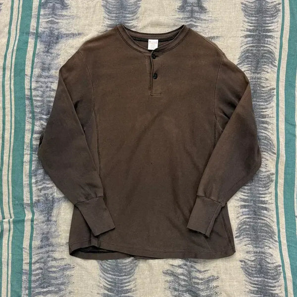 [BUNJANG] Champion Reverse Weave Heavyweight Henley Long Sleeve T-Shirt / M) 챔피온 리버스 위브 헤비웨이트 헨리넥 티셔츠