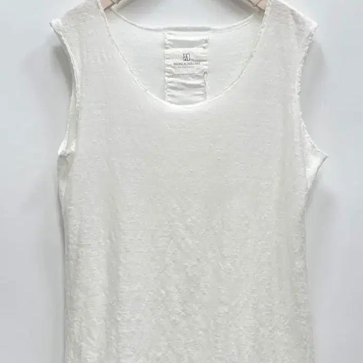 [BUNJANG] Monochrome Linen Cut-off Vest / 모노크롬 컷오프 린넨 베스트