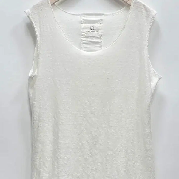 [BUNJANG] Monochrome Linen Cut-off Vest / 모노크롬 컷오프 린넨 베스트