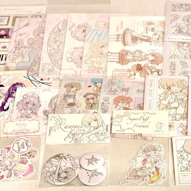 [BUNJANG] Nyall Sticker, Postcard, Bundle Set / 냘 님 씰스티커 엽서 등 일괄