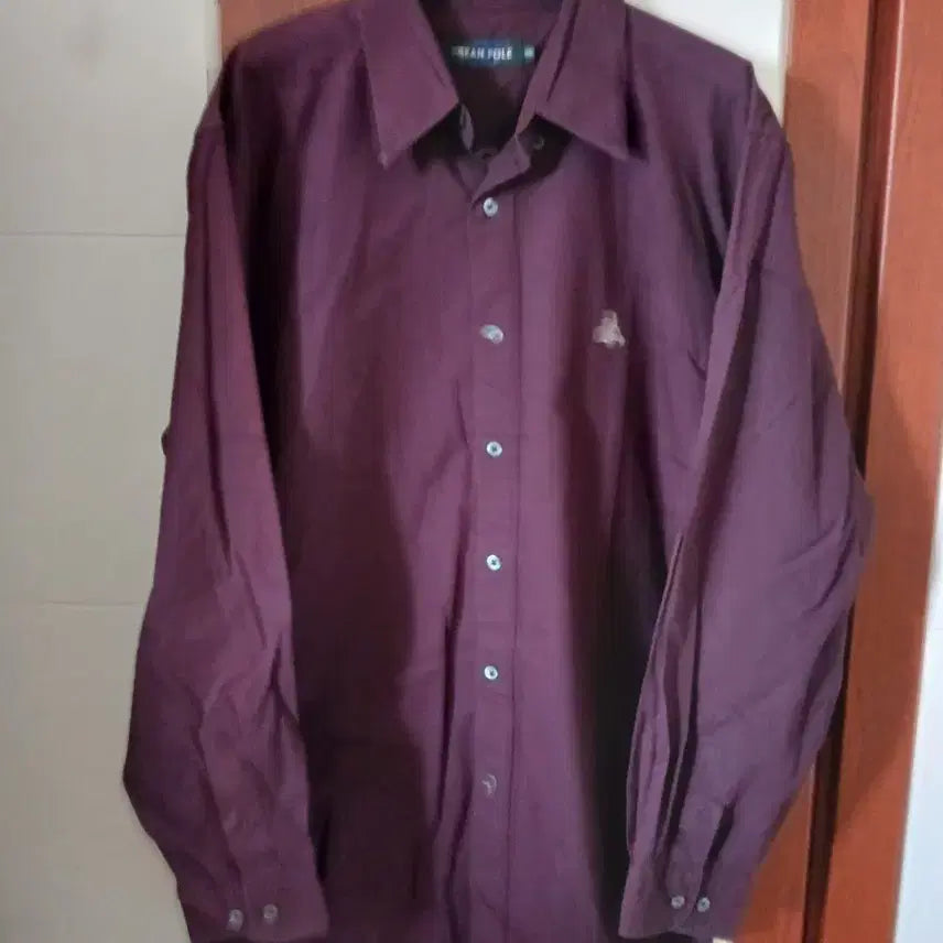 [BUNJANG] Beanpole Burgundy M-Size Shirt / 빈폴 셔츠