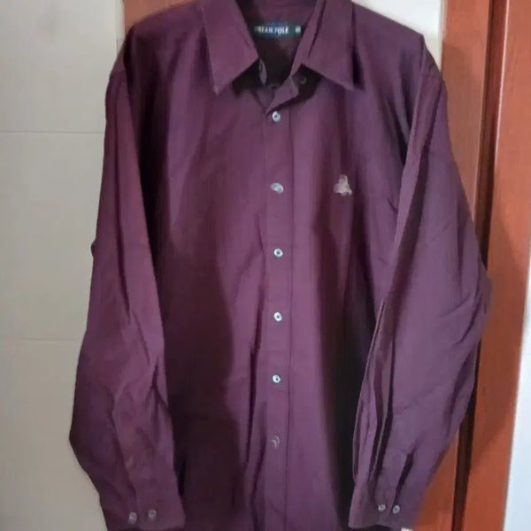 [BUNJANG] Beanpole Burgundy M-Size Shirt / 빈폴 셔츠