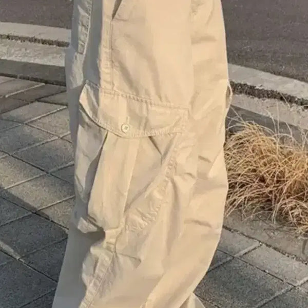 [BUNJANG] OOTD Cargo Pants Beige (S) / ootj 카고팬츠 s
