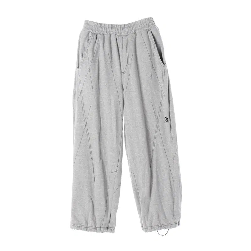 [BUNJANG] TRAVEL Grey Pintuck Cut Sweat Jogger Pants (M) / TRAVEL 그레이 핀턱 절개 스웨트 조거 팬츠 M