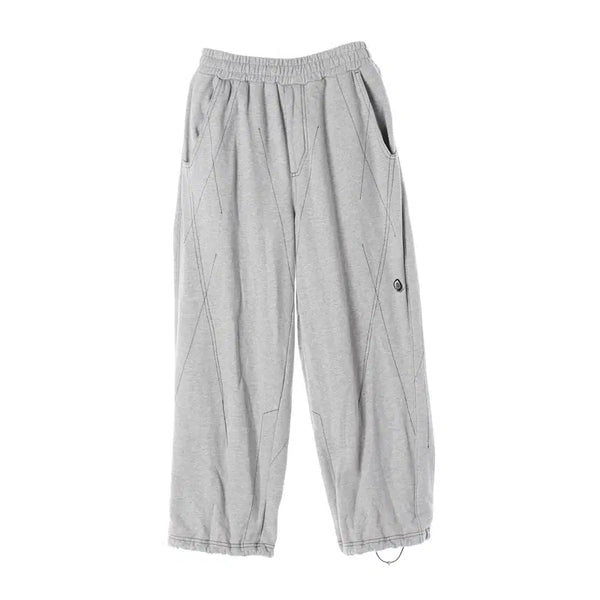 [BUNJANG] TRAVEL Grey Pintuck Cut Sweat Jogger Pants (M) / TRAVEL 그레이 핀턱 절개 스웨트 조거 팬츠 M