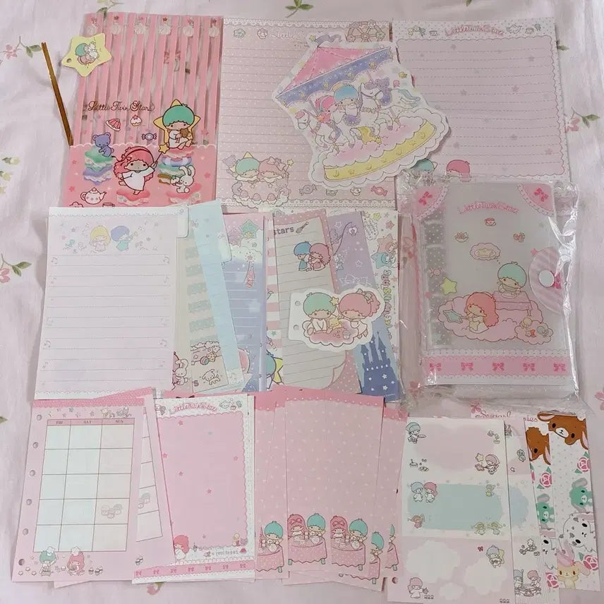 [BUNJANG] Little Twin Stars Kiki Lala Diary and Paper Goods Set / 리틀 트윈스타 키키라라 다이어리 지류