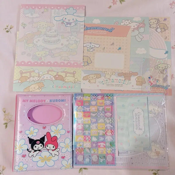 [BUNJANG] Sanrio My Melody, Kuromi, Cinnamoroll Seal Binder & Letter Set / 마이멜로디 쿠로미 씰 바인더 시나모롤 레터세트