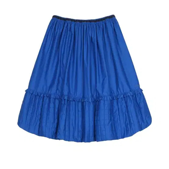 [BUNJANG] KOSEIO Quilting Shirring Balloon Skirt Blue Size 1 / 코이세이오 퀄팅 셔링 벌룬 스커트 블루 1사이즈