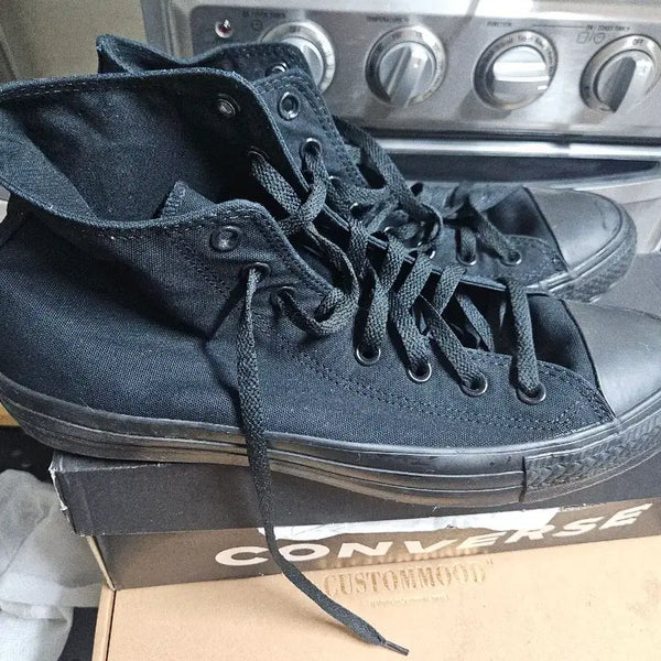 [BUNJANG] Converse Chuck Taylor All-Star High Top 'All Black' Sneakers (Size 295) / 컨버스 하이 올블랙 295