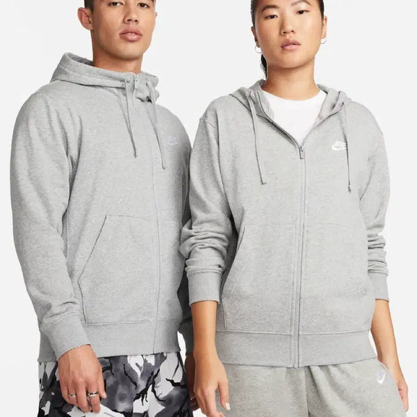 [BUNJANG] Nike NSW Club Full Zip Hoodie - Grey Heather (XL) / [XL] 나이키 NSW 클럽 풀 집 후드 그레이 헤더