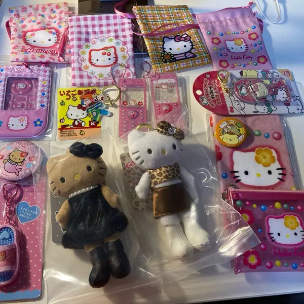 [BUNJANG] Sanrio Hello Kitty Bundle Set Long Legs Doll & Keyholder (Unused/Sealed) / 핵저렴 일괄 키티 굿즈 ㅡ롱다리인형 키홀더 미사용 미개봉 등