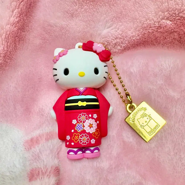 [BUNJANG] Hello Kitty 50th Anniversary Kimono Keychain / 헬로키티 50주년 키링