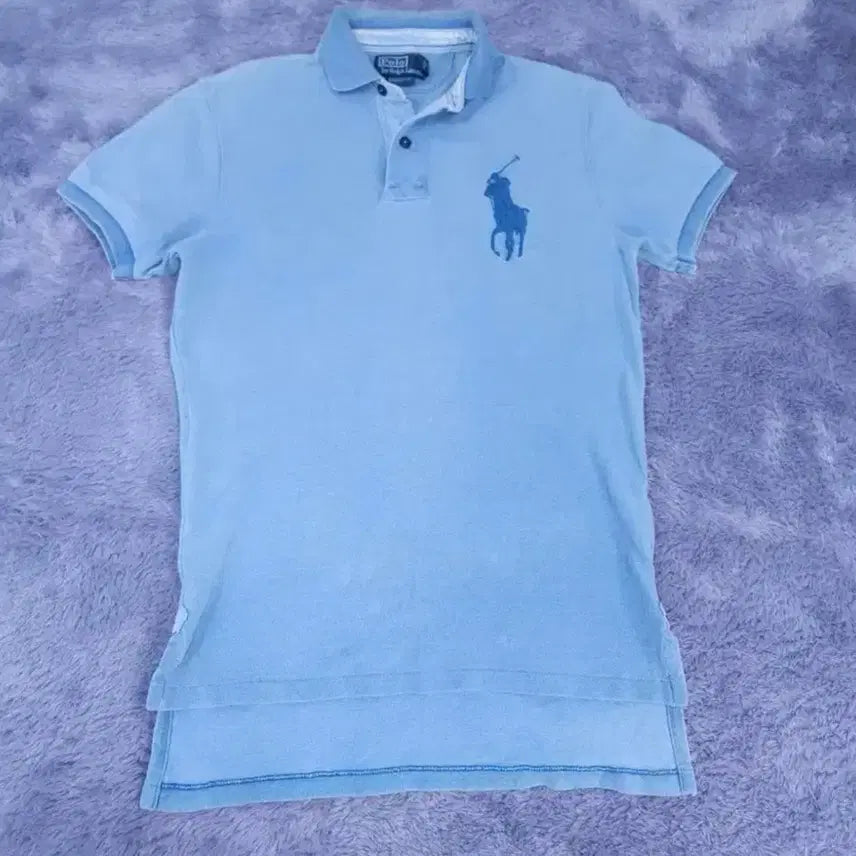 [BUNJANG] Polo Ralph Lauren Big Pony Short Sleeve Polo Shirt / 무료배송) 폴로 랄프로렌 반팔 카라티 블루 청빅포니